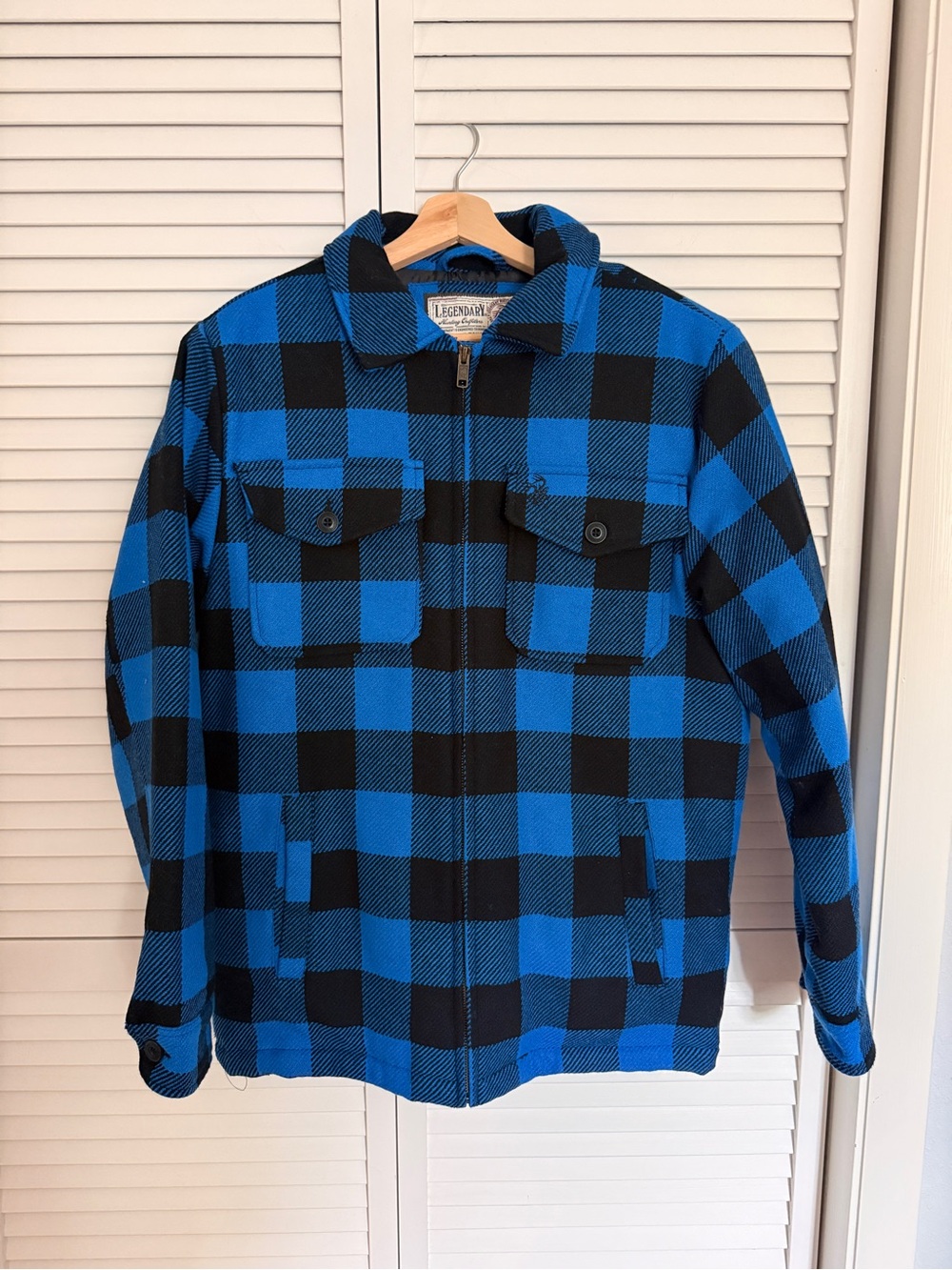 Legendary Whitetails Blue & Black Buffalo Plaid Zip Jacket